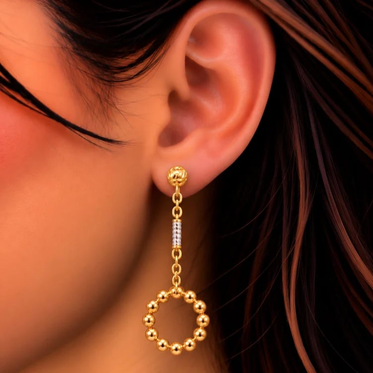 حلق ذهب عيار 18