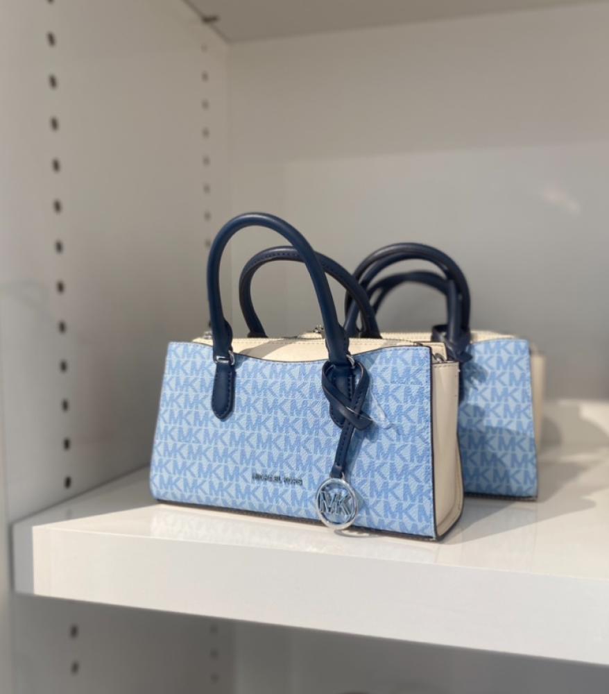 light blue -ar mk satchel