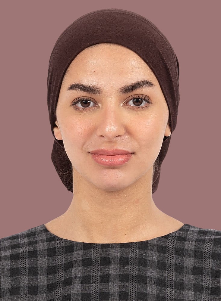 بندانة غطاء راس بني غامق اتارا بوتيك