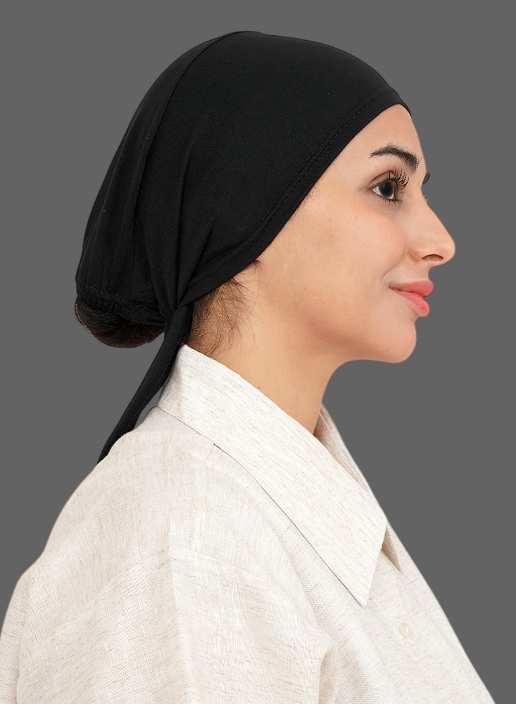 غطاء راس اسود اتارا بوتيك