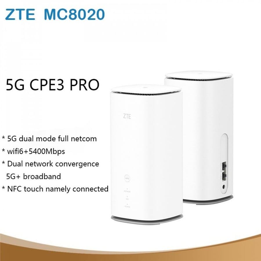 تقسيط راوتر منزلي زد تي اي MC8020 5G الاصدار الجديد بسرعة تصل الى 3600 ميقا يدعم جميع الشركات