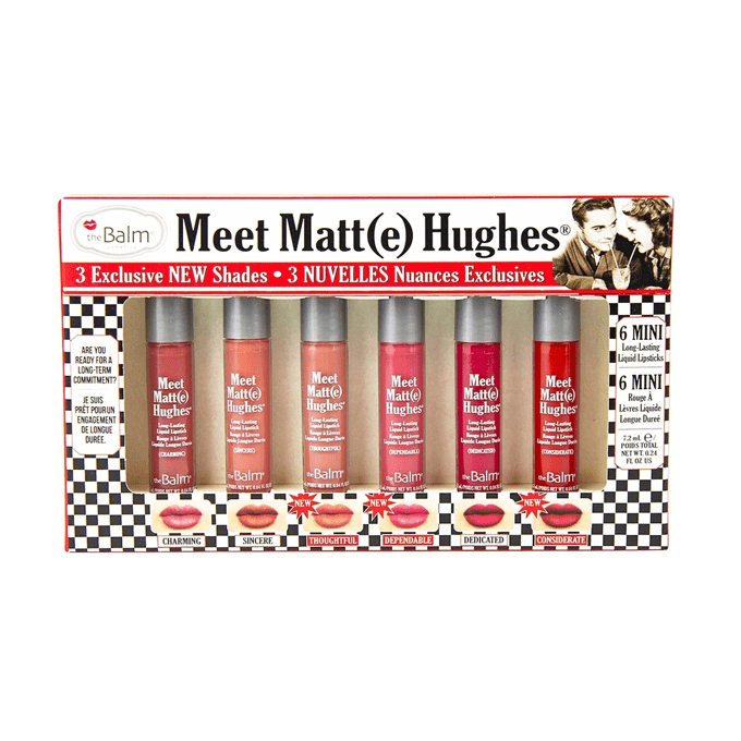 Set of 6 red lipstick lipsticks Meet Mat Mini Hues Edition 14 by The Balm - VOL 14