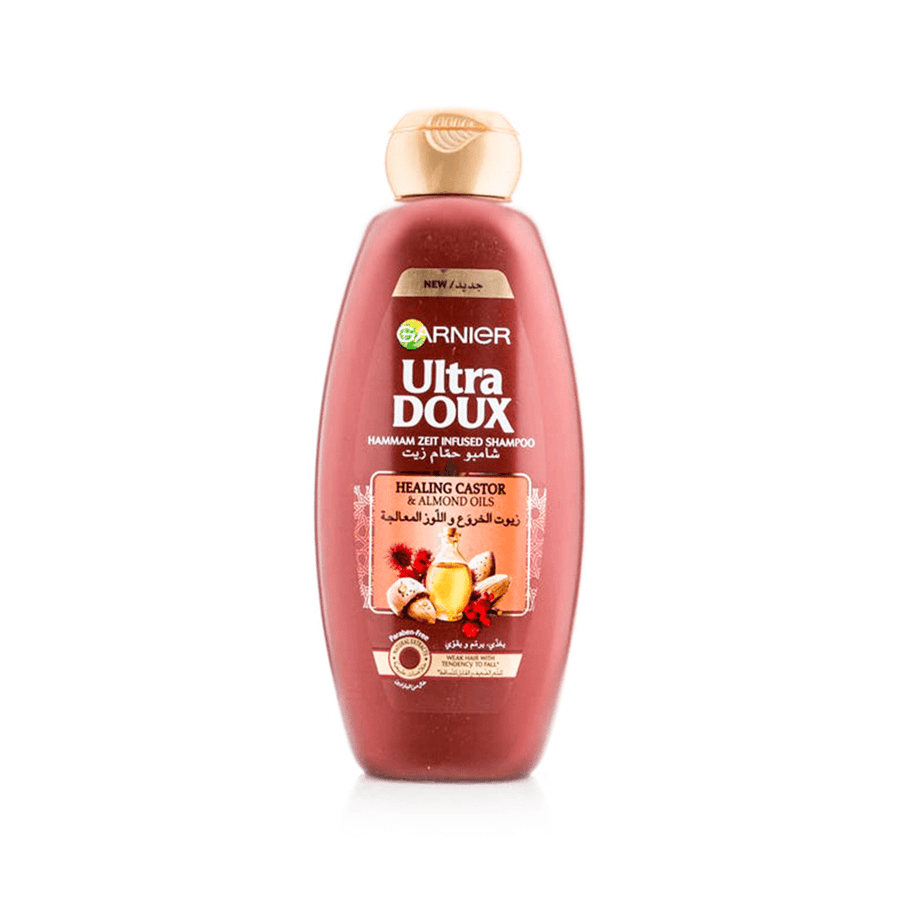 غارنييه - شامبو الترا دو حمام زيت بزيت الخروع واللوز المعالج - 600ml