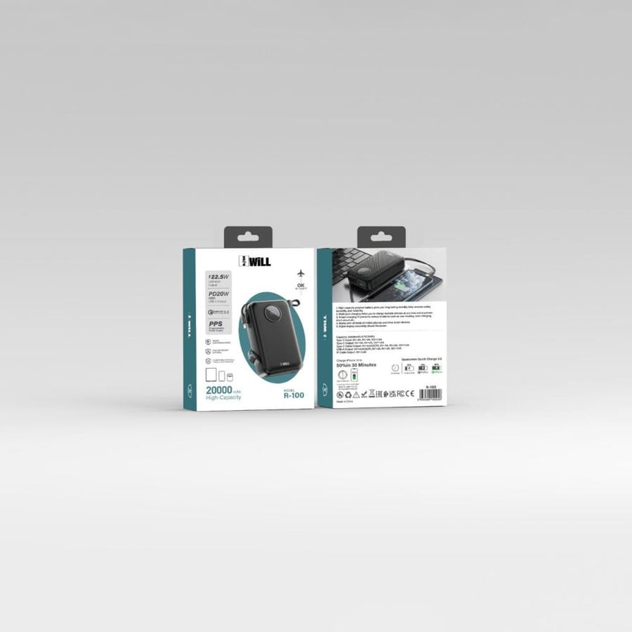 شاحن متنقل iwill 20000mAh