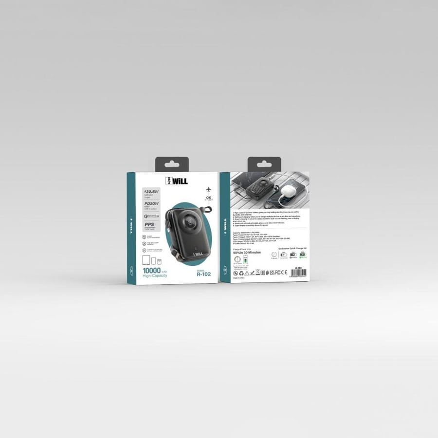 شاحن متنقل iwill 10000mAh r102