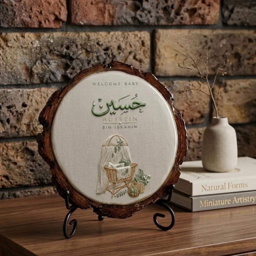 صورة خشبية مع حامل