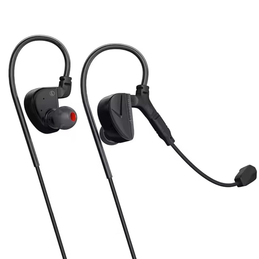CVJ Assassin Black in Ear Earphones 1BA+1DD Vibrate Mode Game HIFI Microphone Hybrid Tuning Switch Wired Earbuds IEM Headphone
