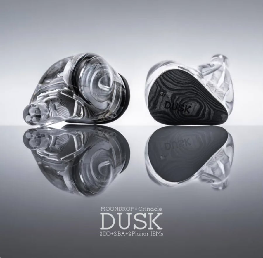 Moondrop x Crinacle Dusk IEMs 2DD+2BA+2Planar Earphones with 0.78 2 Pin 3.5mm/USB-C Plug