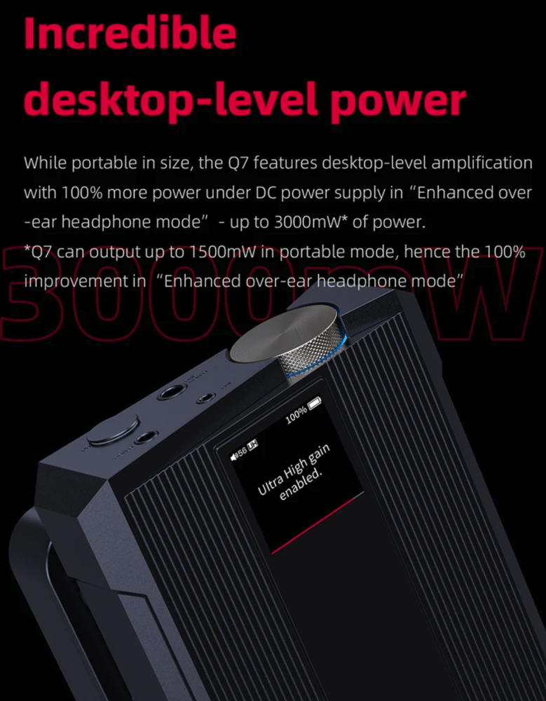 FiiO Q7 DSD512 MQA ES9038PRO Balanced Portable HiFi Desktop DAC/Headphone Amplifier withTHX AAA 788+ Amp,Optical/USB/Coaxial