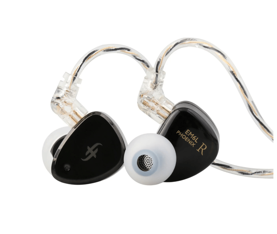 SIMGOT EM6L 1DD + 4BA Hybrid Driver In-ear Monitor HiFi IEM Earphone with Detachable OFC Silver Cable for Musician Audiophile