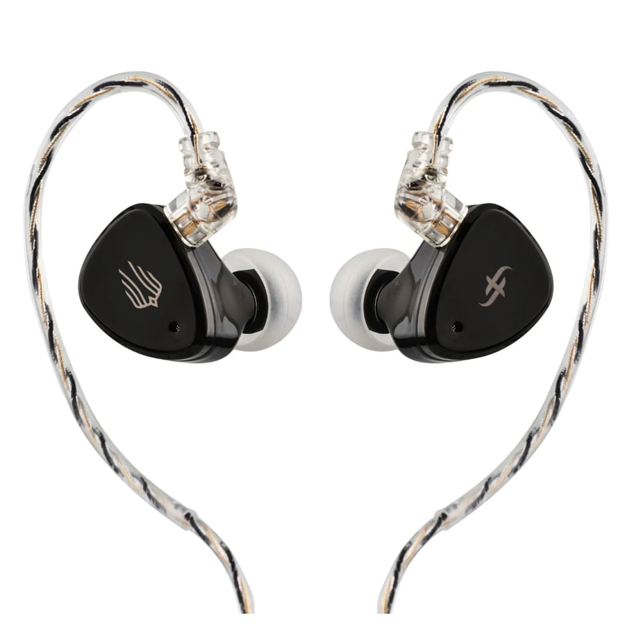 SIMGOT EM6L 1DD + 4BA Hybrid Driver In-ear Monitor HiFi IEM Earphone with Detachable OFC Silver Cable for Musician Audiophile