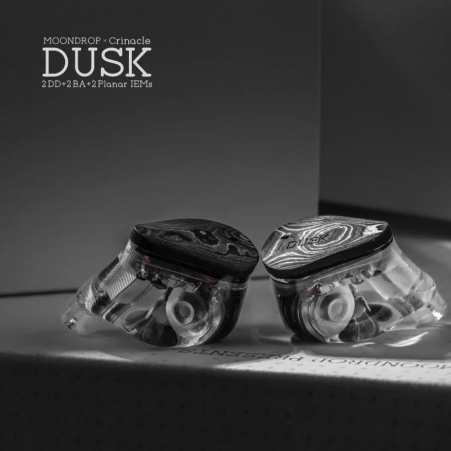 Moondrop x Crinacle Dusk IEMs 2DD+2BA+2Planar Earphones with 0.78 2 Pin 3.5mm/USB-C Plug