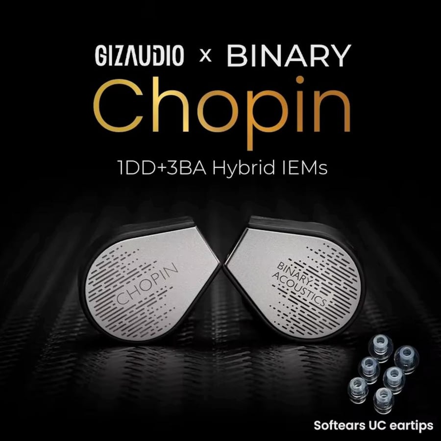 Binary × Gizaudio Chopin Earphone 1DD+3BA Hybrid in-Ear Monitors HiFi Audiophile Headphones Music Earbuds Hybrid IEMs
