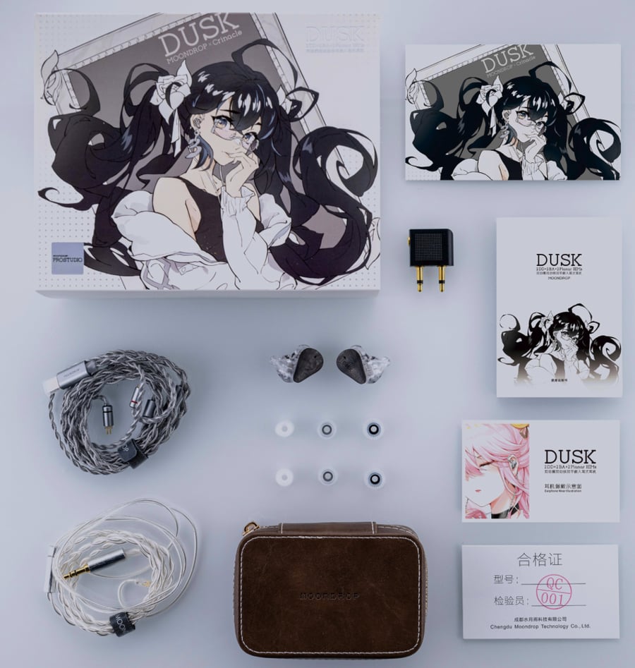 Moondrop x Crinacle Dusk IEMs 2DD+2BA+2Planar Earphones with 0.78 2 Pin 3.5mm/USB-C Plug