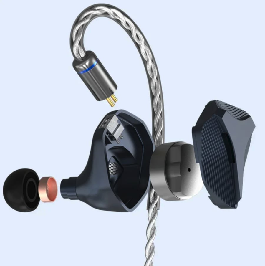 Hidizs MP145 HiFi In-Ear IEMs Earphone Ultra-large Planar Magnetic Monitors Wired Headphone Detachable Cable & Durable 2pin Plug
