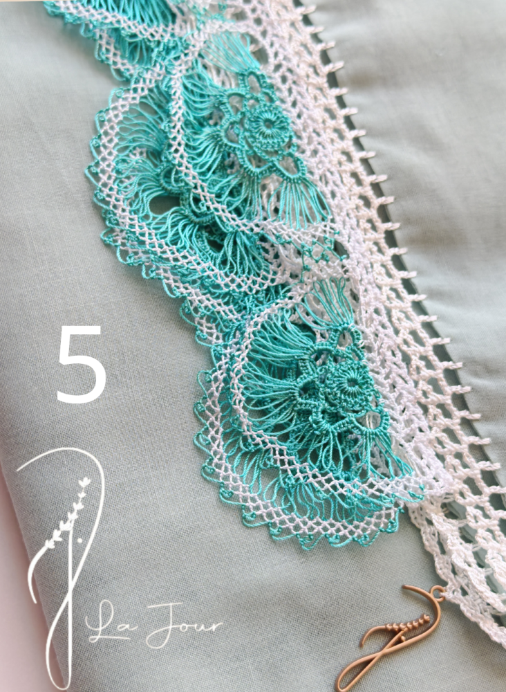 طرحة لاجور بوال خضراء بأويا يدوية