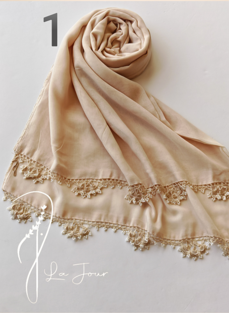 طرحة بوال مزينة كروشيه يدوي