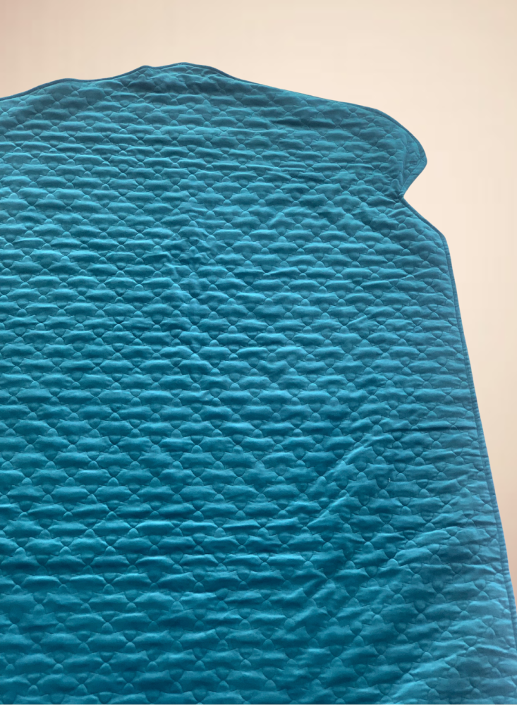 Petrol blue plush rug