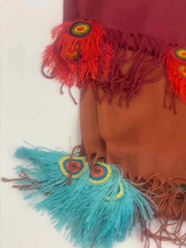 Turkish peacock crochet veil