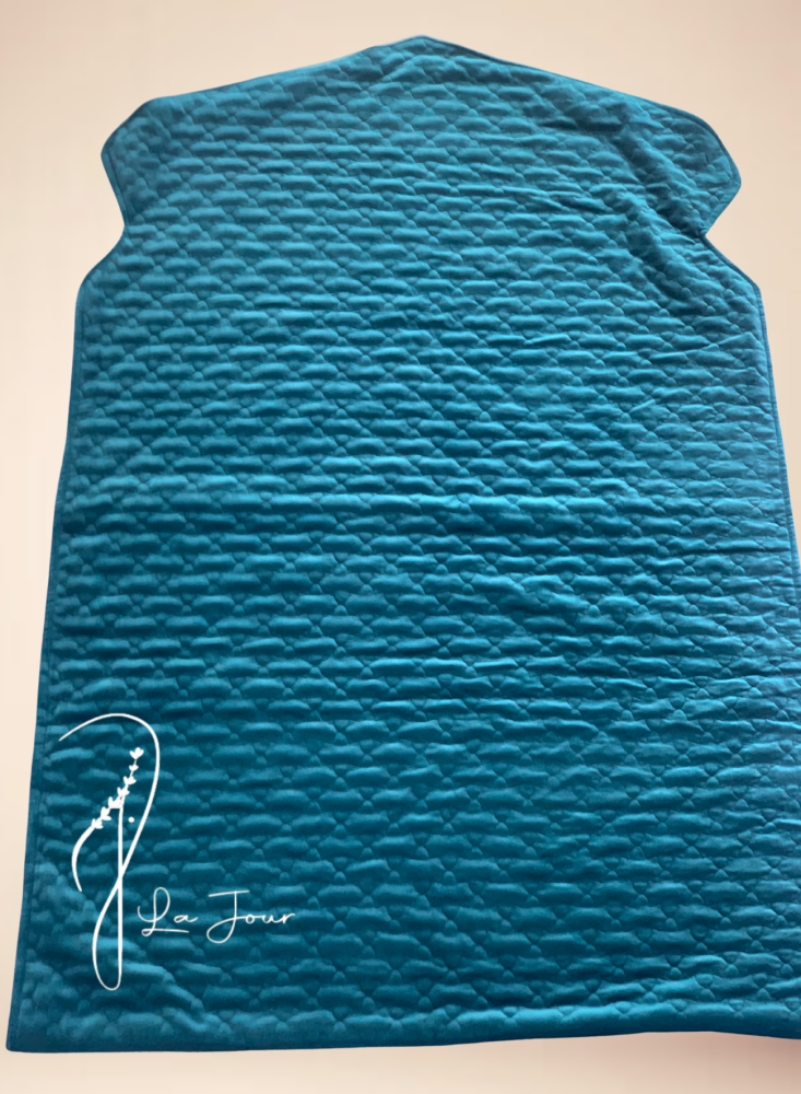 Petrol blue plush rug