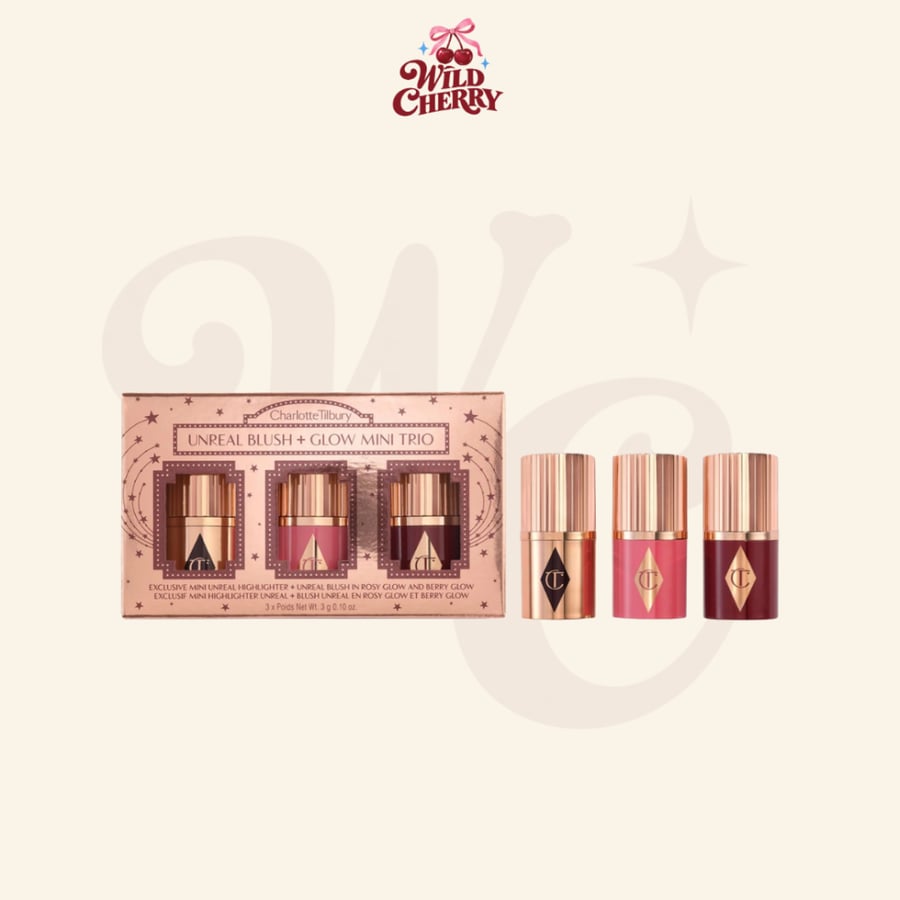 Charlotte Tilbury  Mini Unreal Blush + Glow Trio