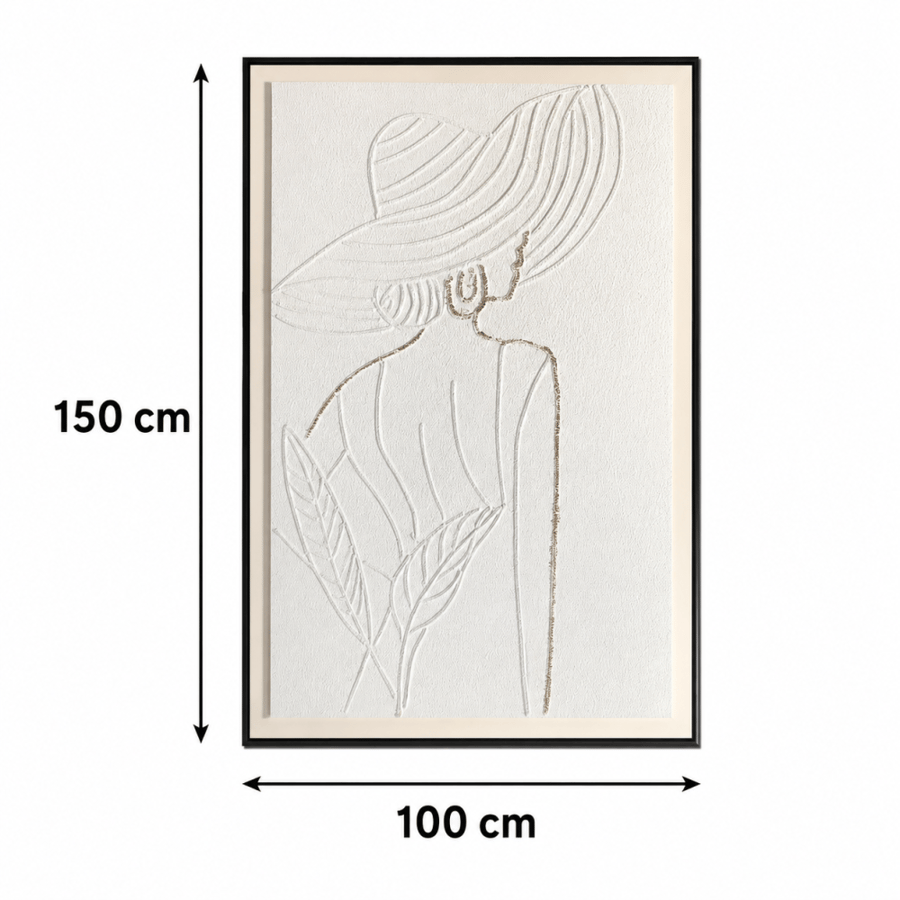 لوحة فنية مودرن بإطار أسود مقاس 100 × 150 سم