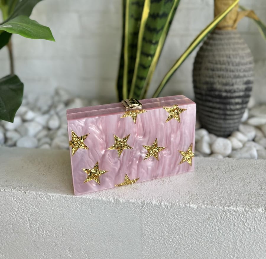 Acrylic clutch bag