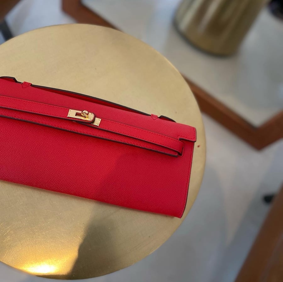 Elegant clutch bag - أحمر