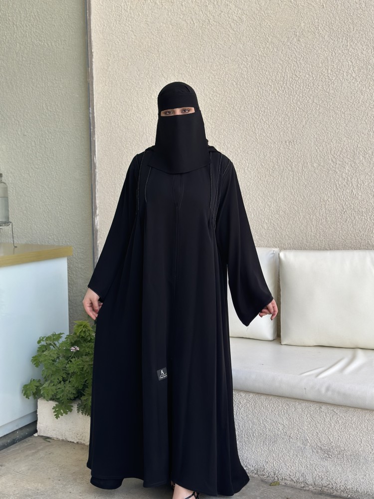 عباية كتف ساده بكلفه كرستال قماش انترنت