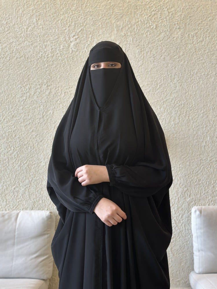 عباية رأس جالكسي كم مطاط قماش جالكسي