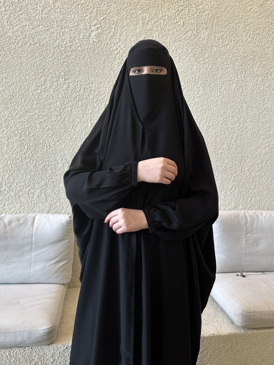 عباية رأس جالكسي كم مطاط قماش جالكسي