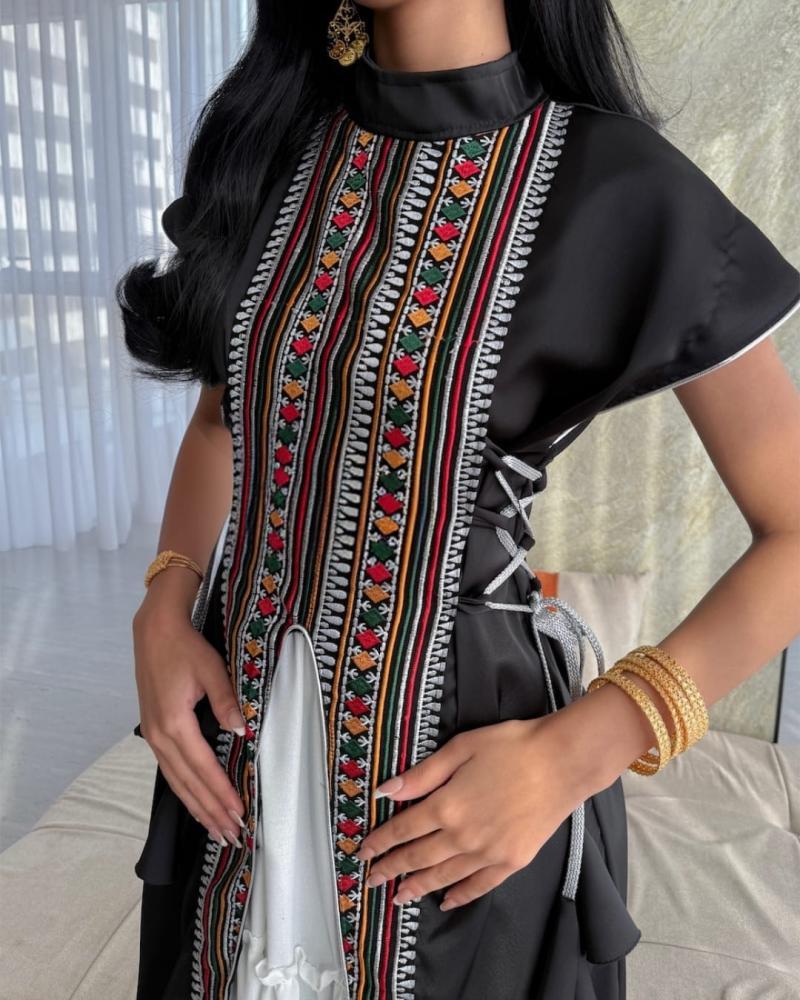 جلابية رمضانية لونين بتفاصيل روعة من sky fashion