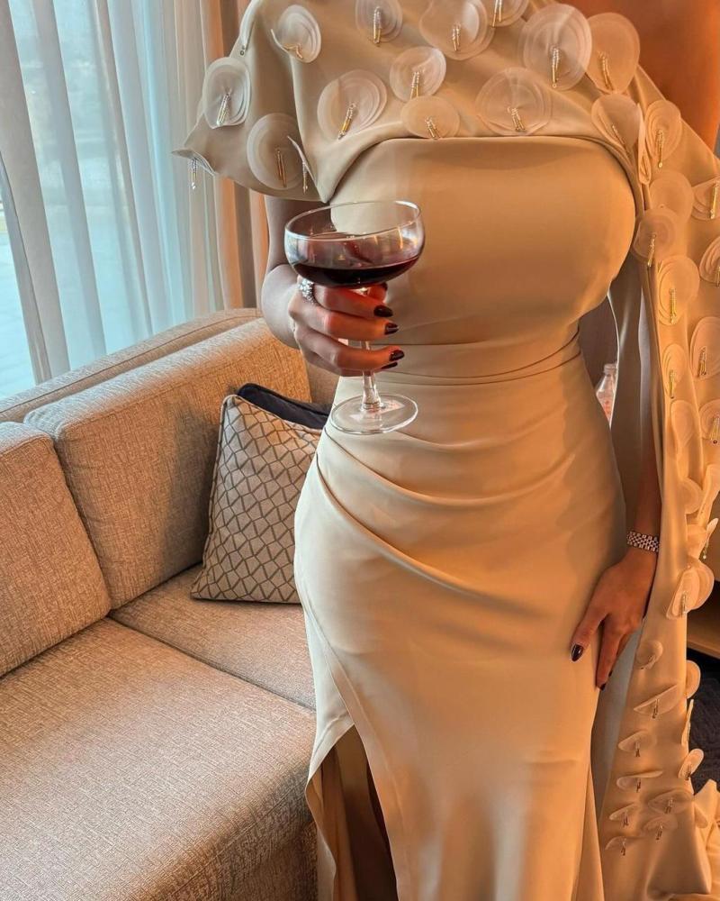 فستان سهرة بيج خامة باربي بتطريز يدوي