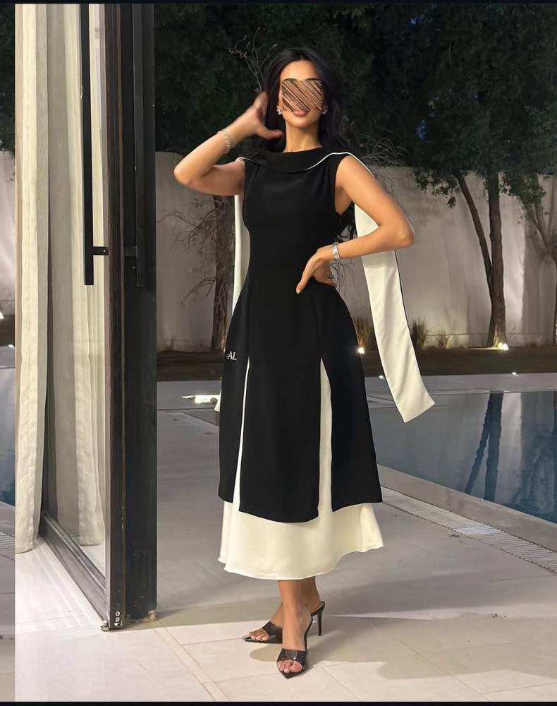 فستان ناعم انسيابي من sky fashion