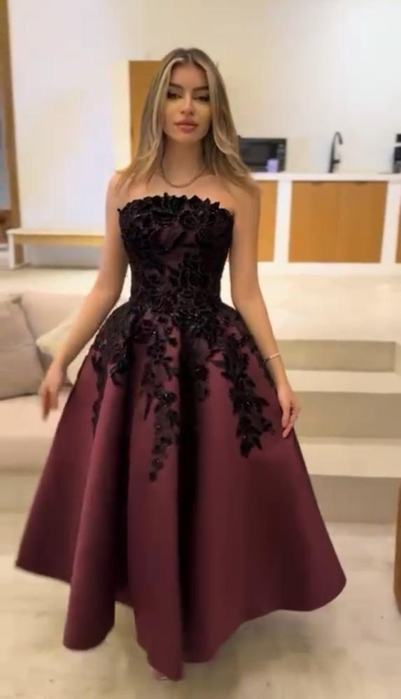 فستان سهرة عودي تب فخم