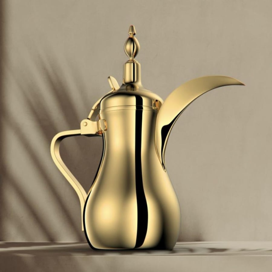 دلة القهوة السعودية-السيف لون ذهبي