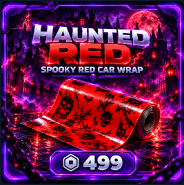 Haunted Red Car Wrap  | لون الحمراء المرعبة،
