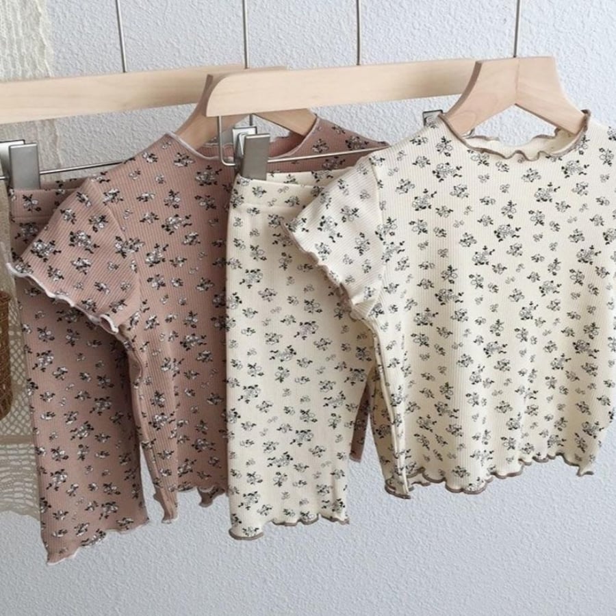 Children's printed T-shirt and pants set