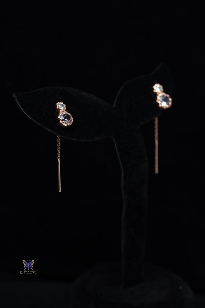 Two stone earrings in two colors