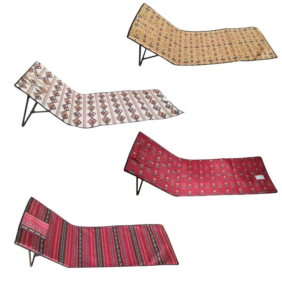 Floor mat with backrest for trips and camping, multi-colored *Kafini discounts
