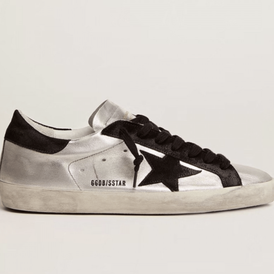2 GOLDEN GOOSE SILVER AND BLACK