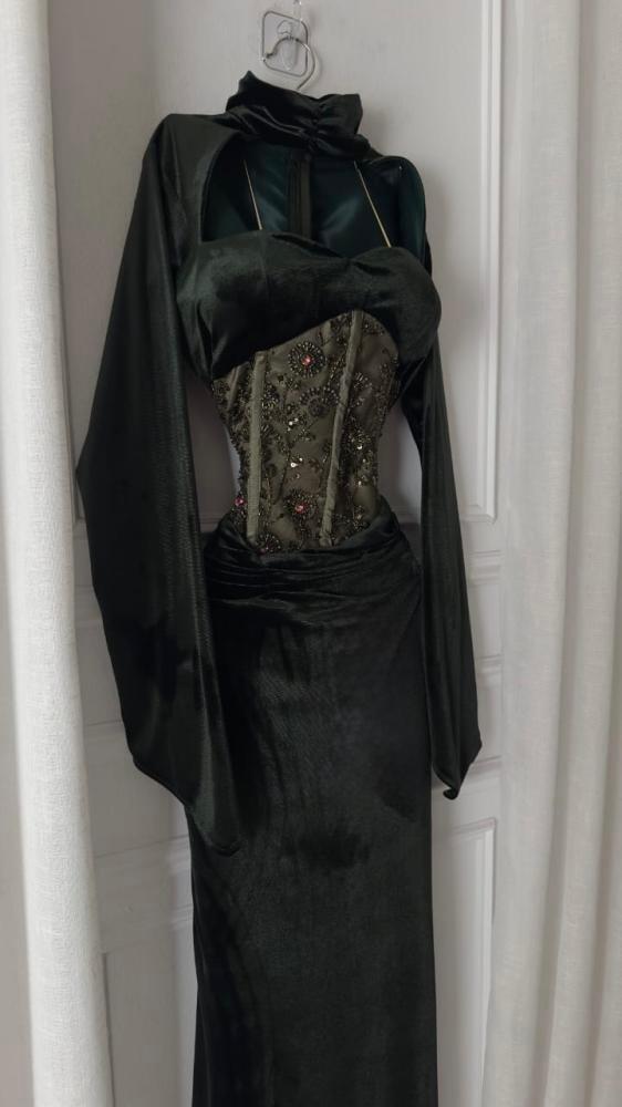 فستان سهره زيتي