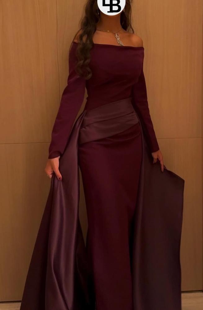 فستان سهره عنابي