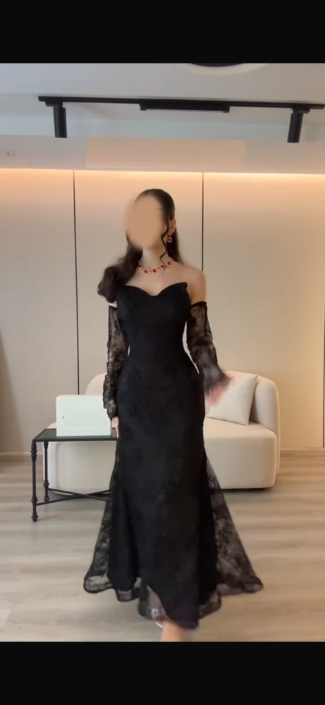 فستان سهره اسود دانتيل