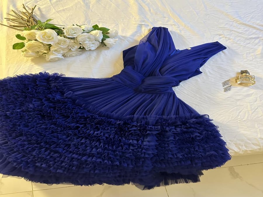 فستان يارا سهره ازرق