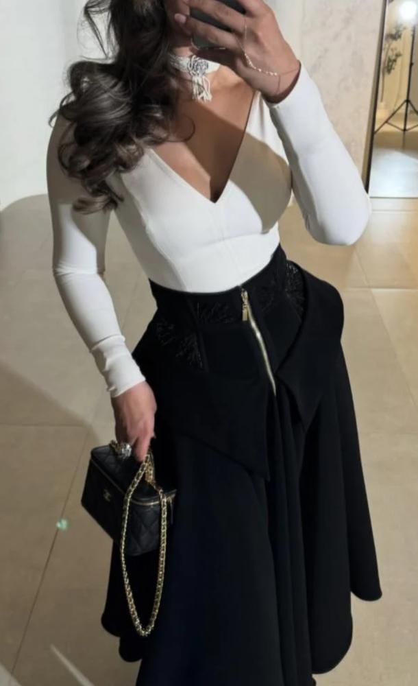 فستان سهره ابيض واسود