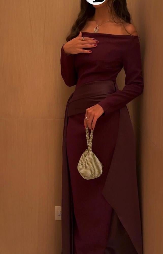 فستان سهره عنابي