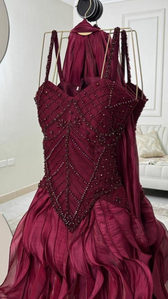 فستان سهره برغندي