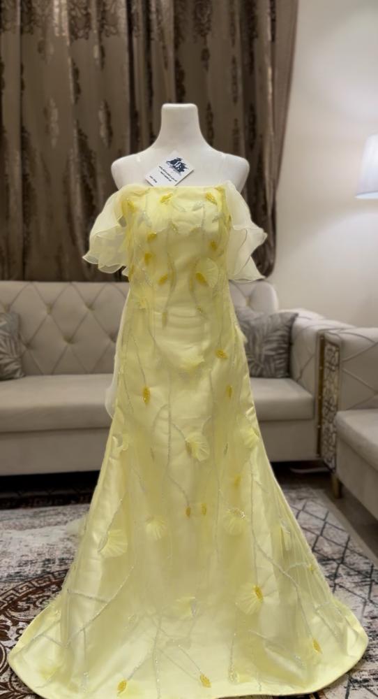 فستان سهره ليموني