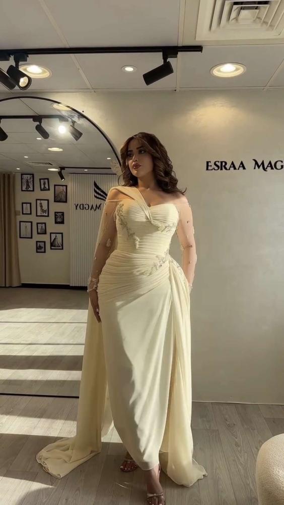 فستان سهره اصفر ليموني